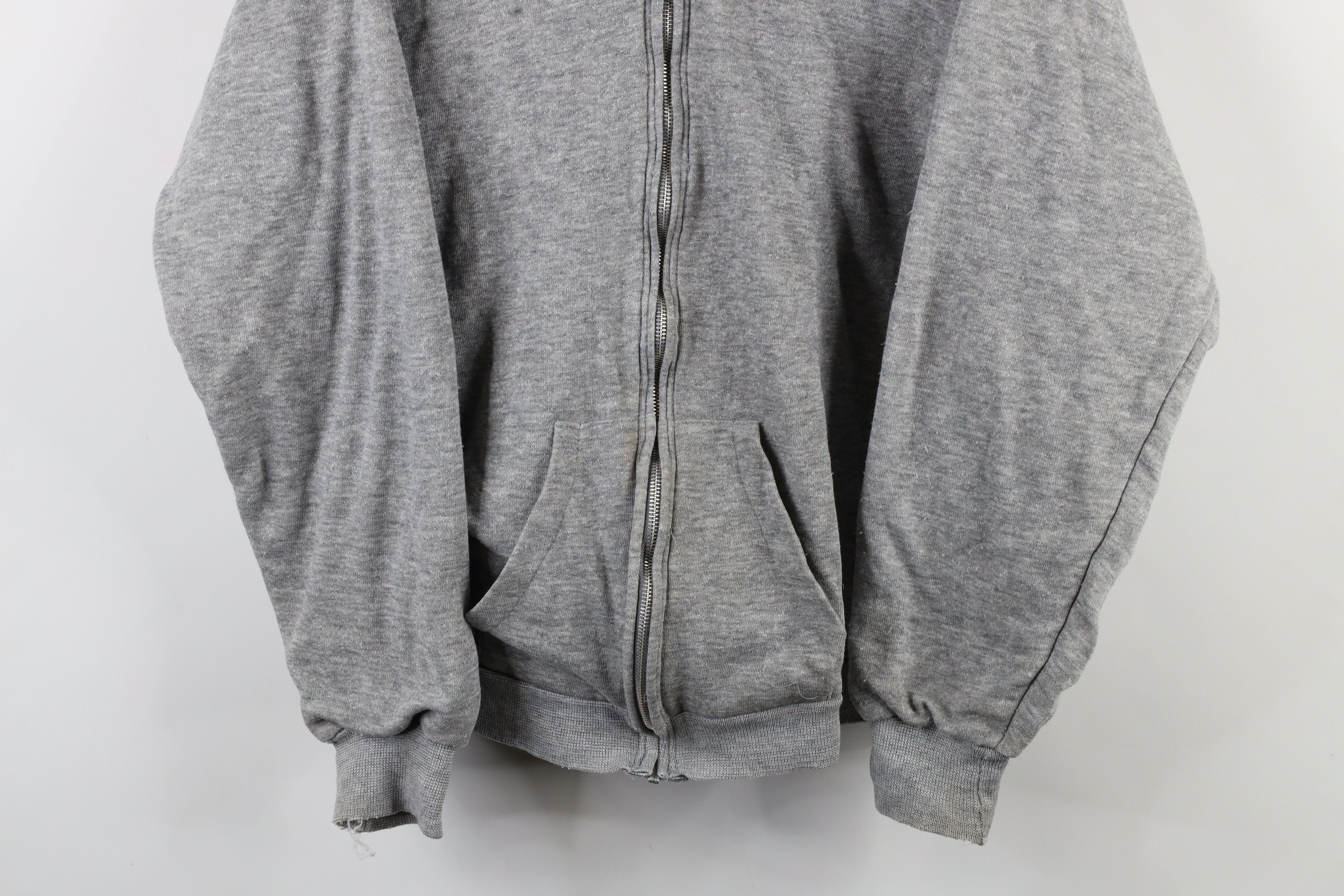 Vintage Vintage 70s Streetwear Triblend Double Face Lined Hoodie USA Size US L / EU 52-54 / 3 - 3 Thumbnail