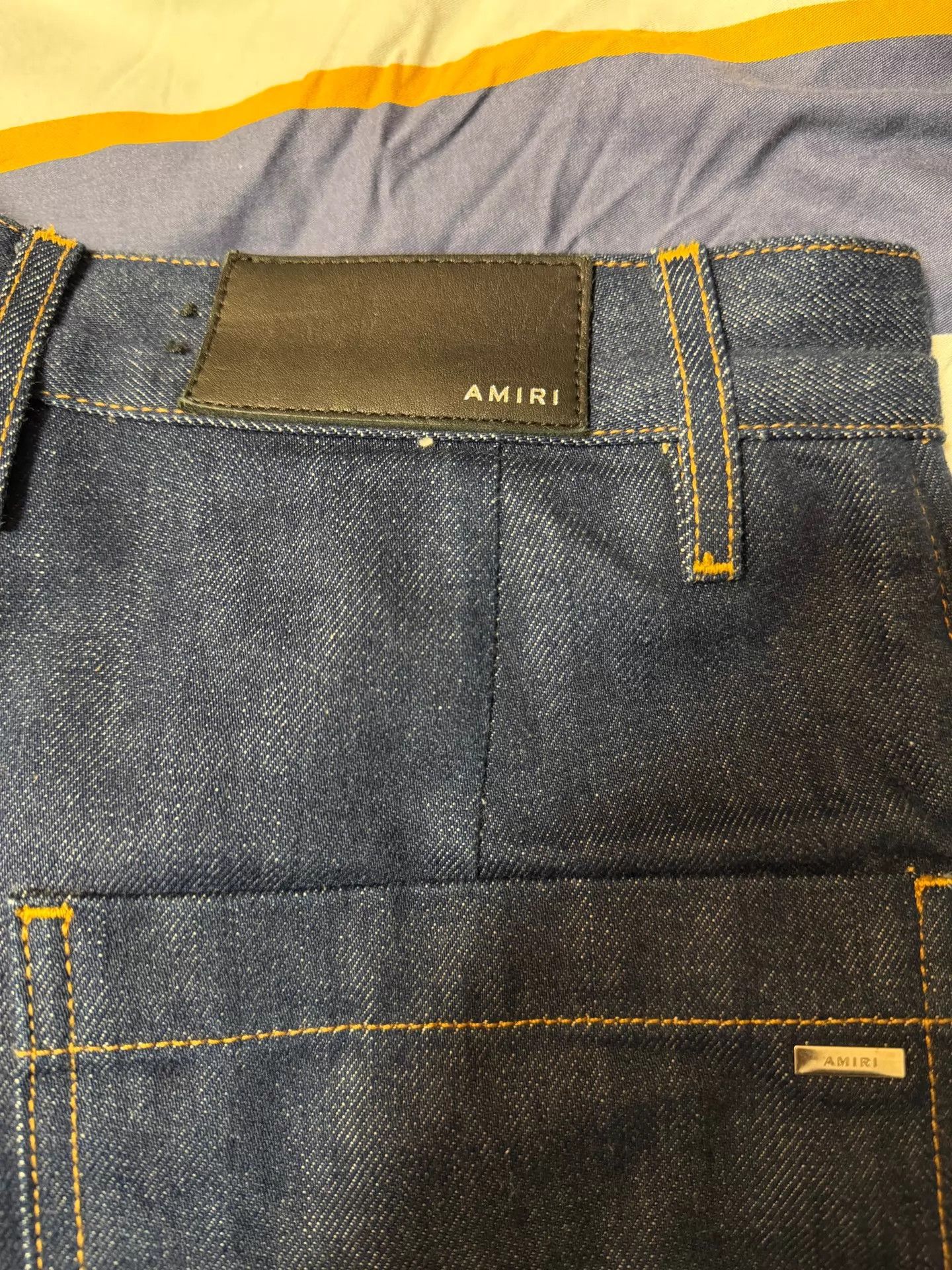 AMI AMIRI Indigo High Waist Wide Leg Cargo Jeans US 27 Size US 27 - 6 Thumbnail