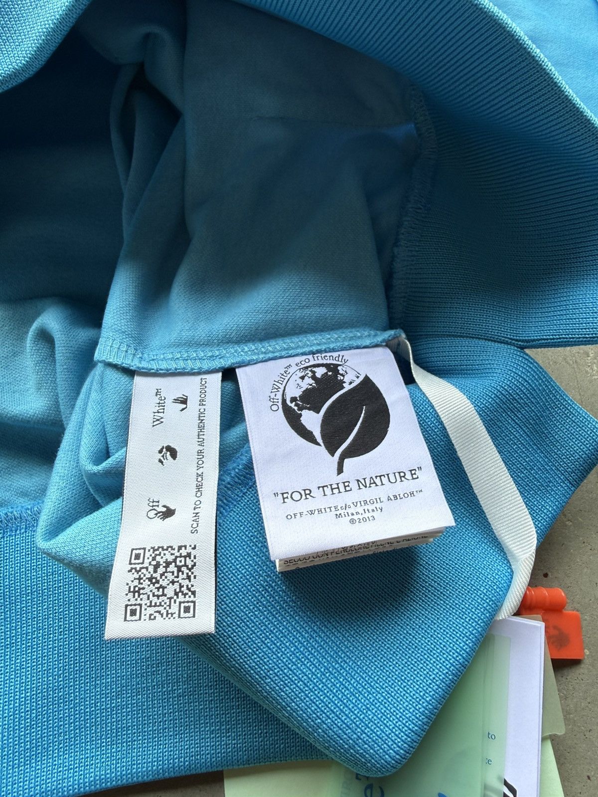 Off-White Off-White Hand Logo Hoodie Blue Size US S / EU 44-46 / 1 - 8 Thumbnail