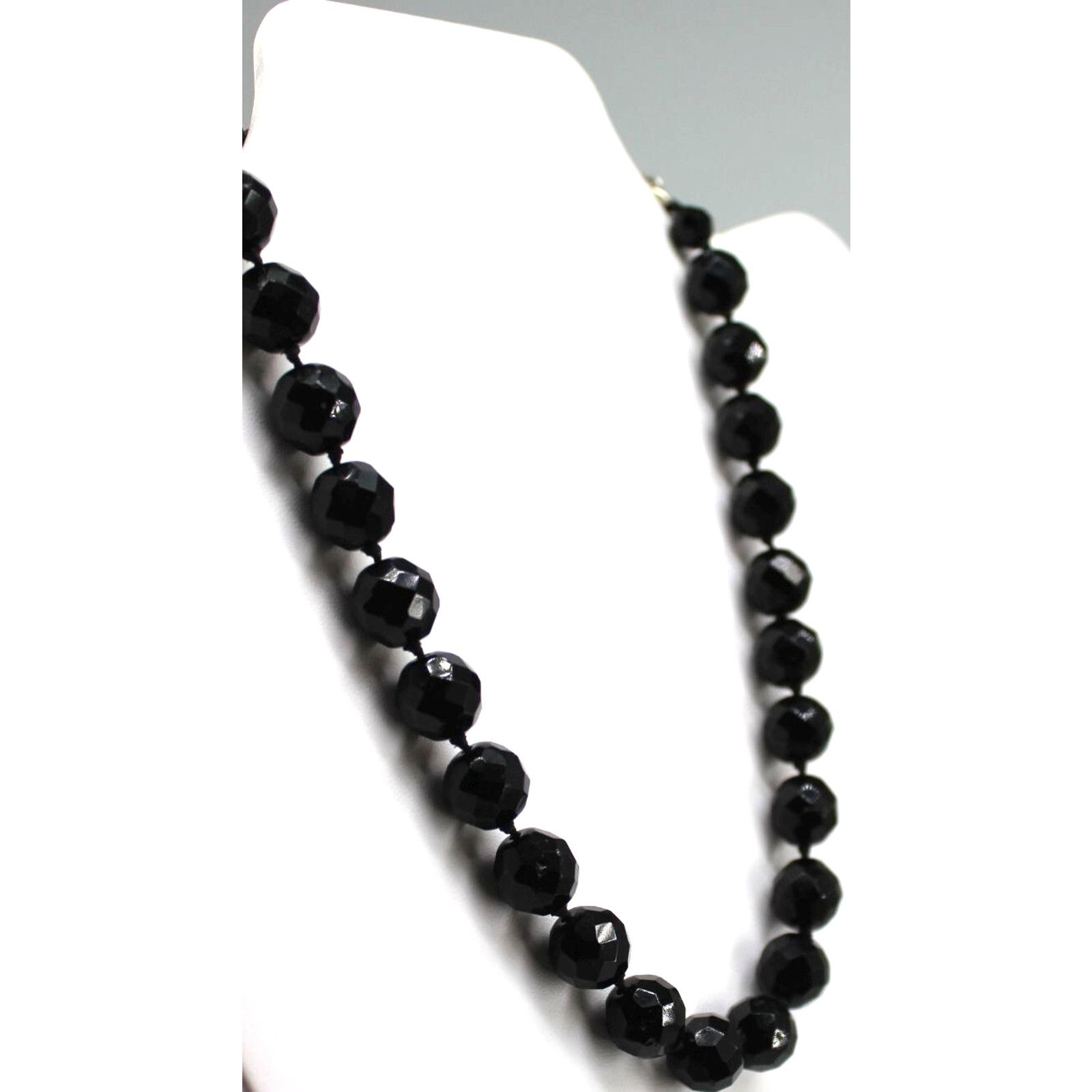 Other Mid Century Black Onyx Bead Choker Necklace 15" 3" Size ONE SIZE - 2 Thumbnail