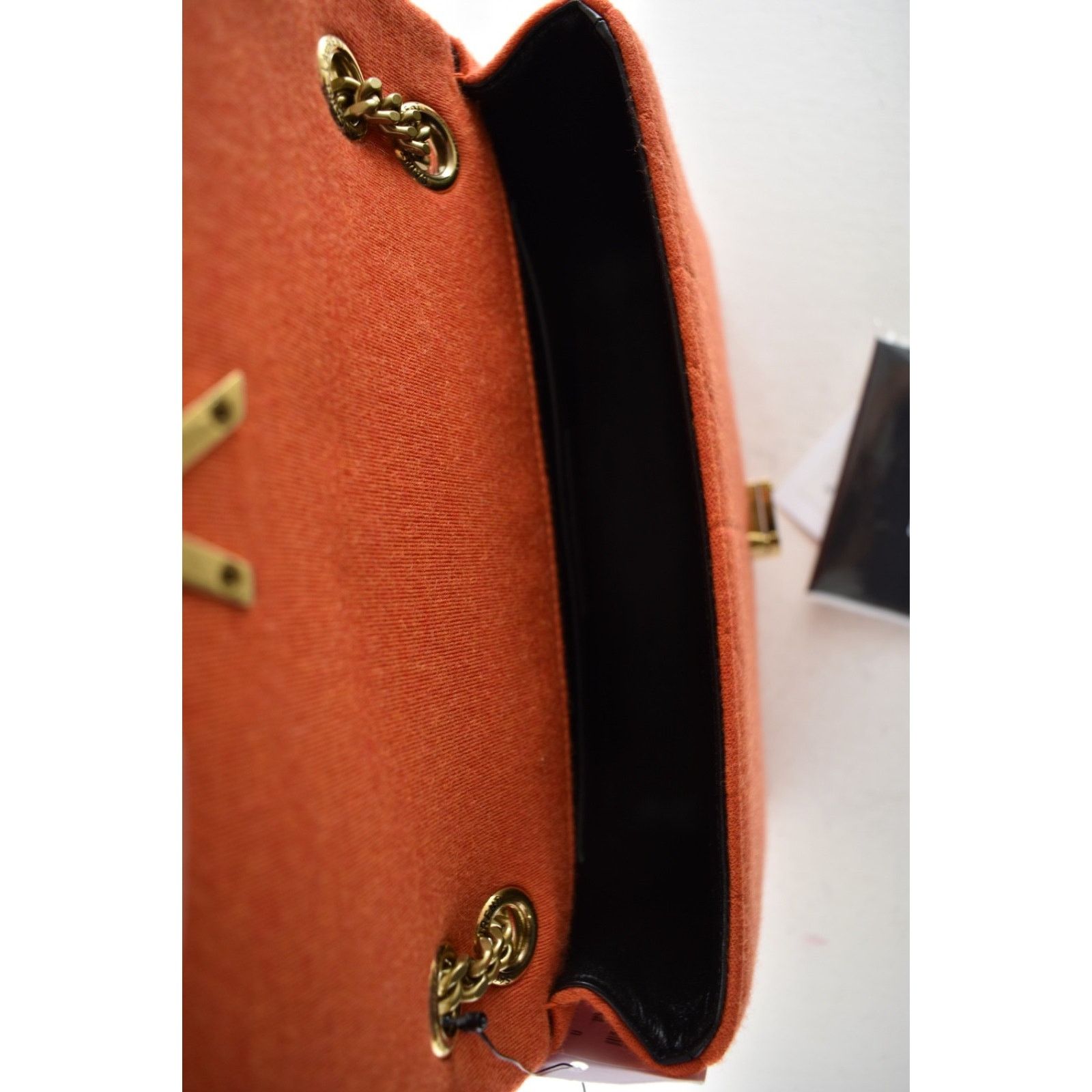 Yves Saint Laurent Saint Laurent Medium Marigold Orange Jersey Shoulder Bag Size ONE SIZE - 14 Thumbnail