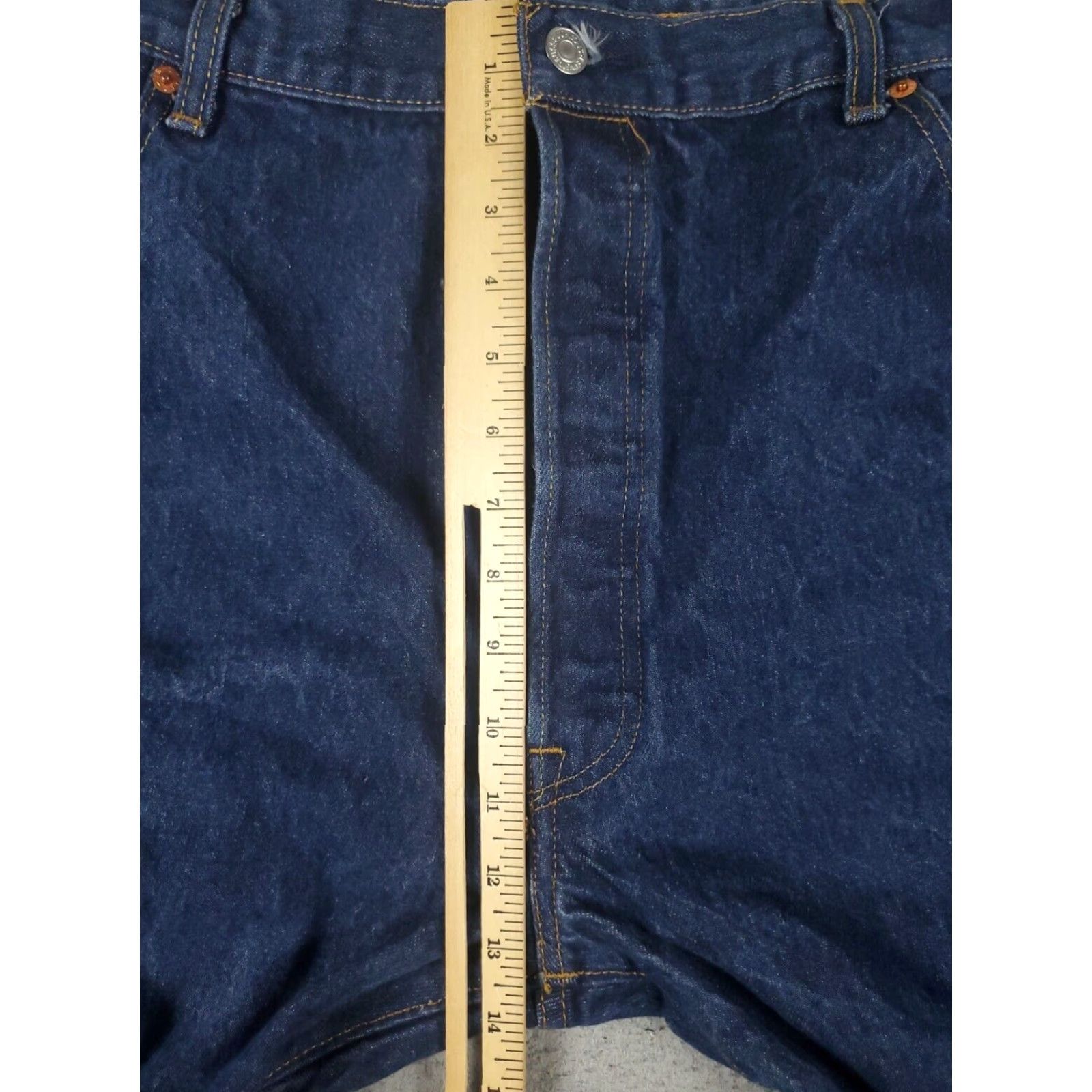 Levi's Levis 501 Blue Straight Leg Jeans Mens 44x30 Cotton Regular Fit Size US 44 / EU 60 - 3 Thumbnail