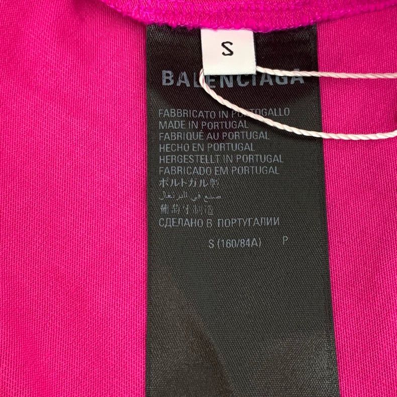 Balenciaga Balenciaga Pink Logo Letter Embroidered Wheat Pattern Cott Size US S / EU 44-46 / 1 - 7 Thumbnail