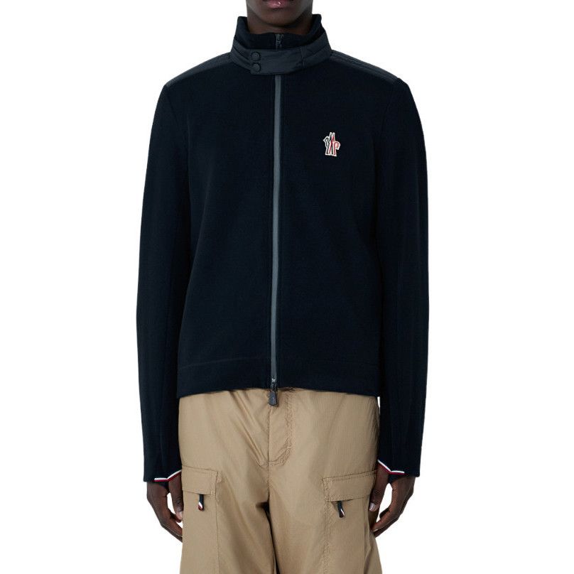 MONCLER GRENOBLE Men's Black Cardigan New (Men's size:XL;)