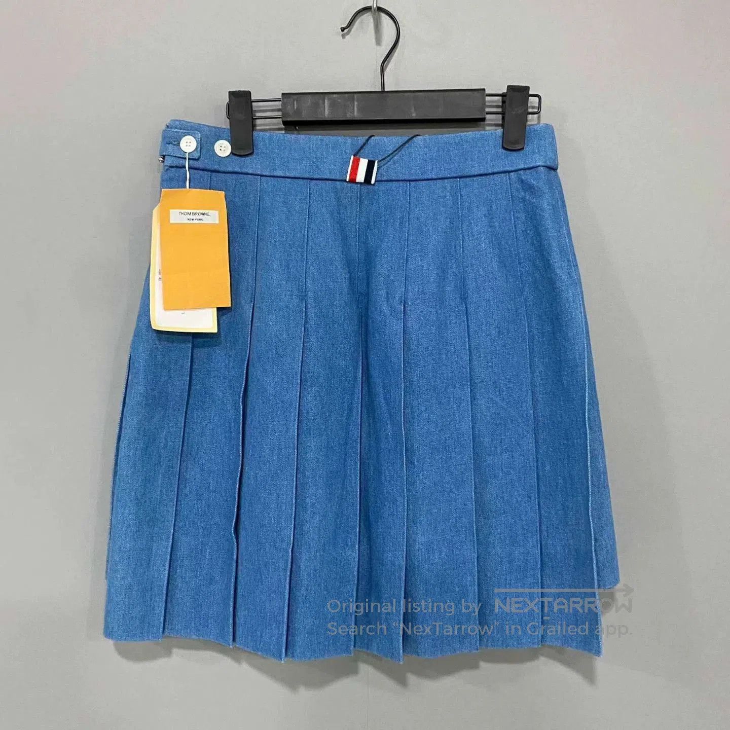 Thom Browne Thom Browne Classic Denim Pleated Skirt. Size US 40 / EU 56 - 2 Thumbnail