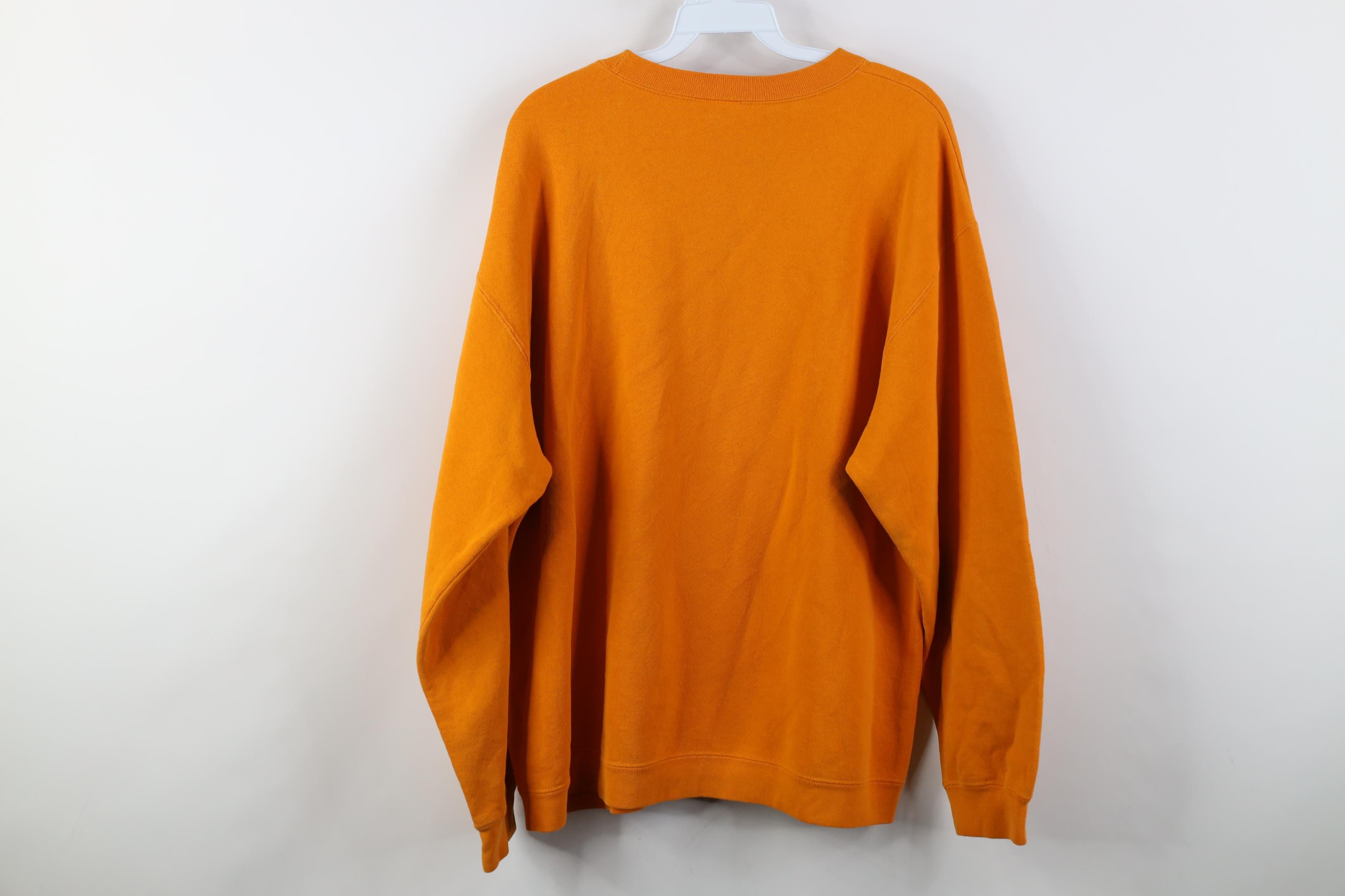Adidas Vintage 90s Adidas Spell Out Center Logo Sweatshirt Orange Size US XL / EU 56 / 4 - 11 Thumbnail