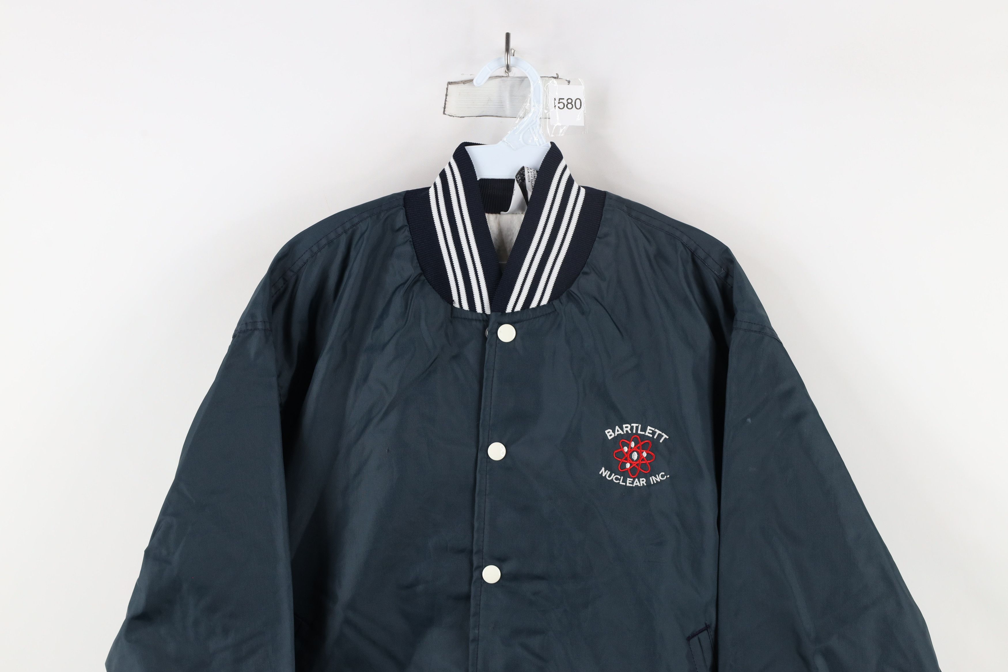 Vintage Vintage 80s 90s Bartlett Nuclear Satin Bomber Jacket USA Size US L / EU 52-54 / 3 - 2 Thumbnail