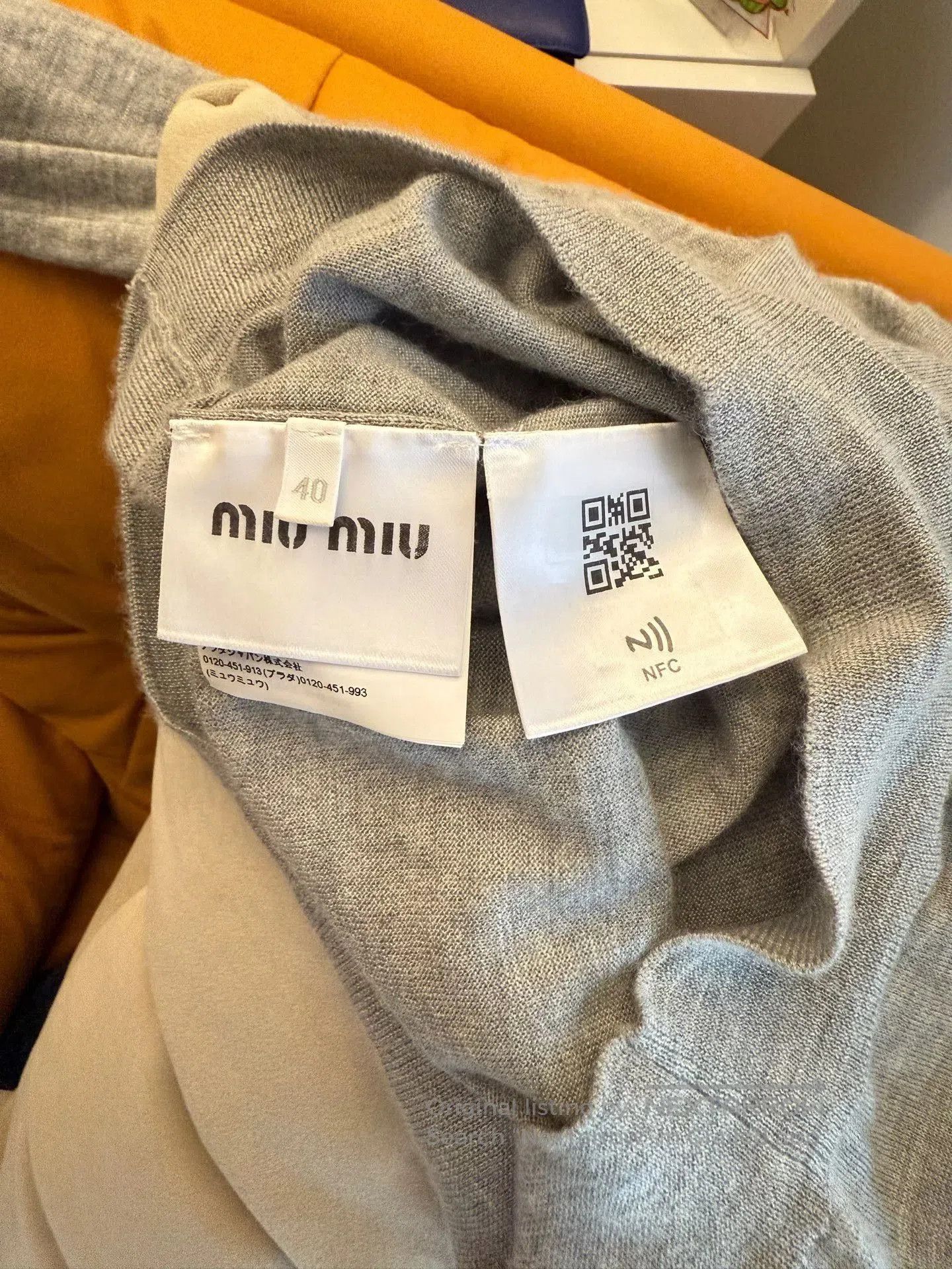 Miu Miu Miu Miu Gray Turtleneck Knit Sweater. Size S / US 4 / IT 40 - 9 Thumbnail