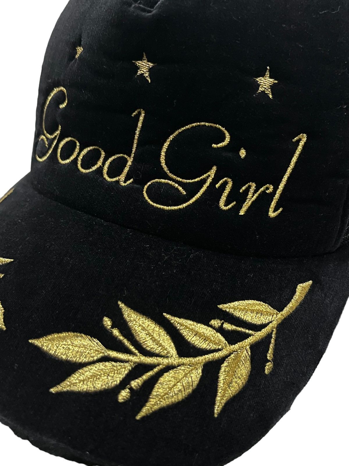 Velvet FYE🔥90’s GOOD GIRL Hybrid Velvet Trucker Hat Hysteric Style Size ONE SIZE - 3 Thumbnail
