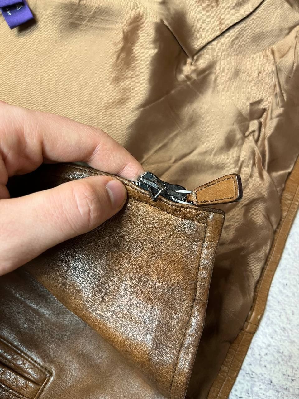 Ralph Lauren Purple Label Ralph Lauren Purple Label Leather Zip Jacket Size US M / EU 48-50 / 2 - 9 Thumbnail