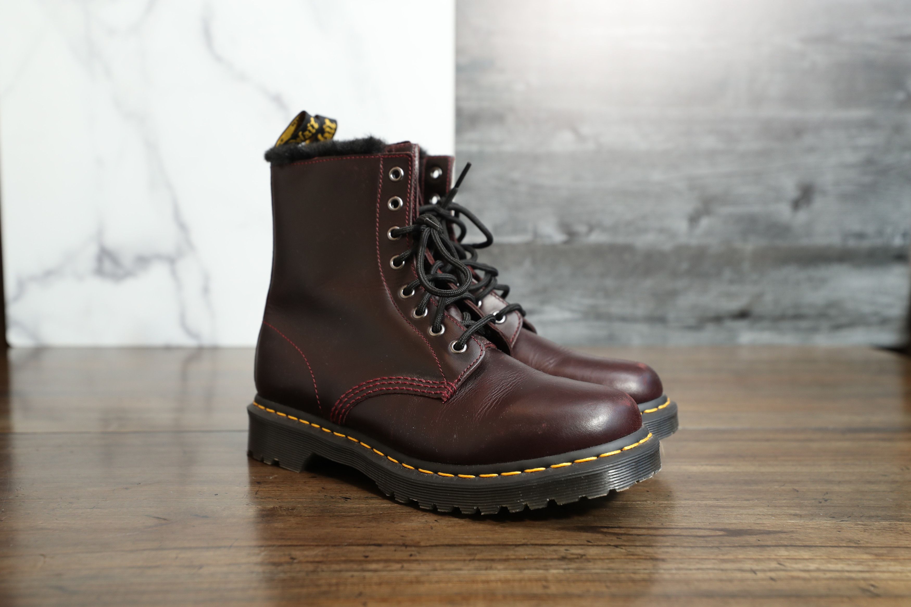 Martens Serena 1460 Leather Boots In Oxblood (9)