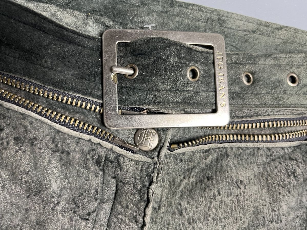 Jean Paul Gaultier FW 2000 Leather pants with detachable belt Size 28" / US 6 / IT 42 - 3 Thumbnail