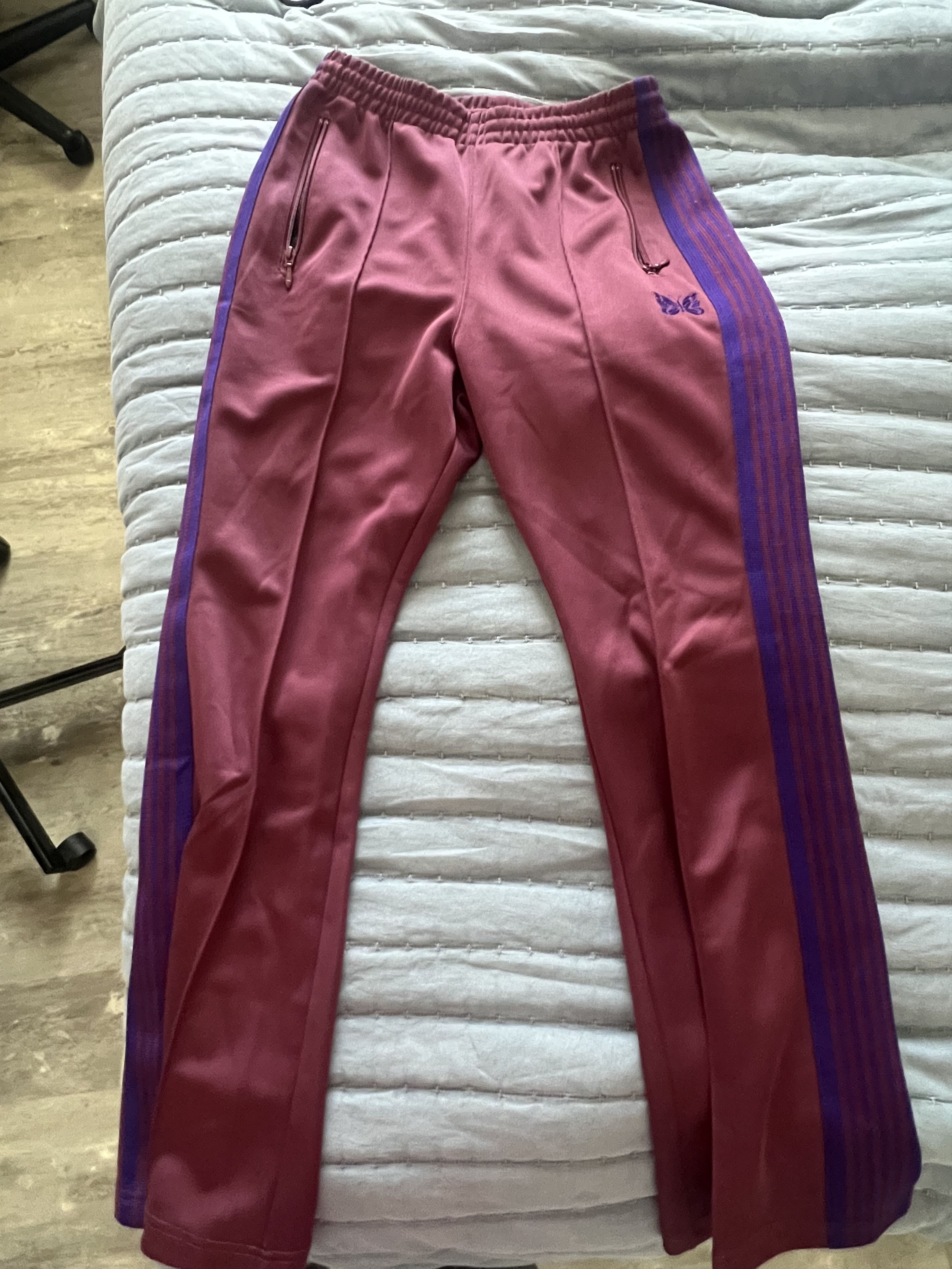 Needles Nepenthes Needles Burgundy Drawstring Track Pants Size US 30 / EU 46 - 4 Thumbnail
