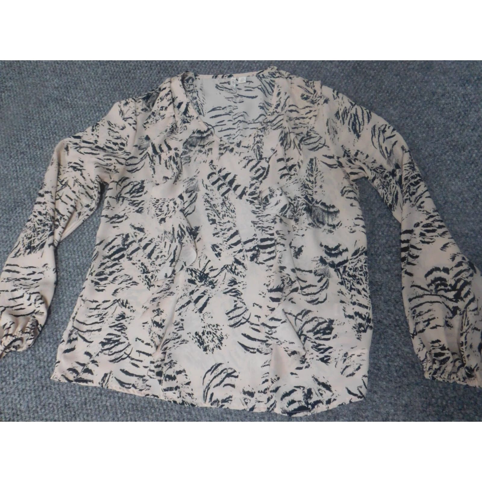 Vintage Cato Blouse XS Womens Floral Stretch Crew Neck Long Sleeve Casual Pink Regular Size XS / US 0-2 / IT 36-38 - 2 Thumbnail
