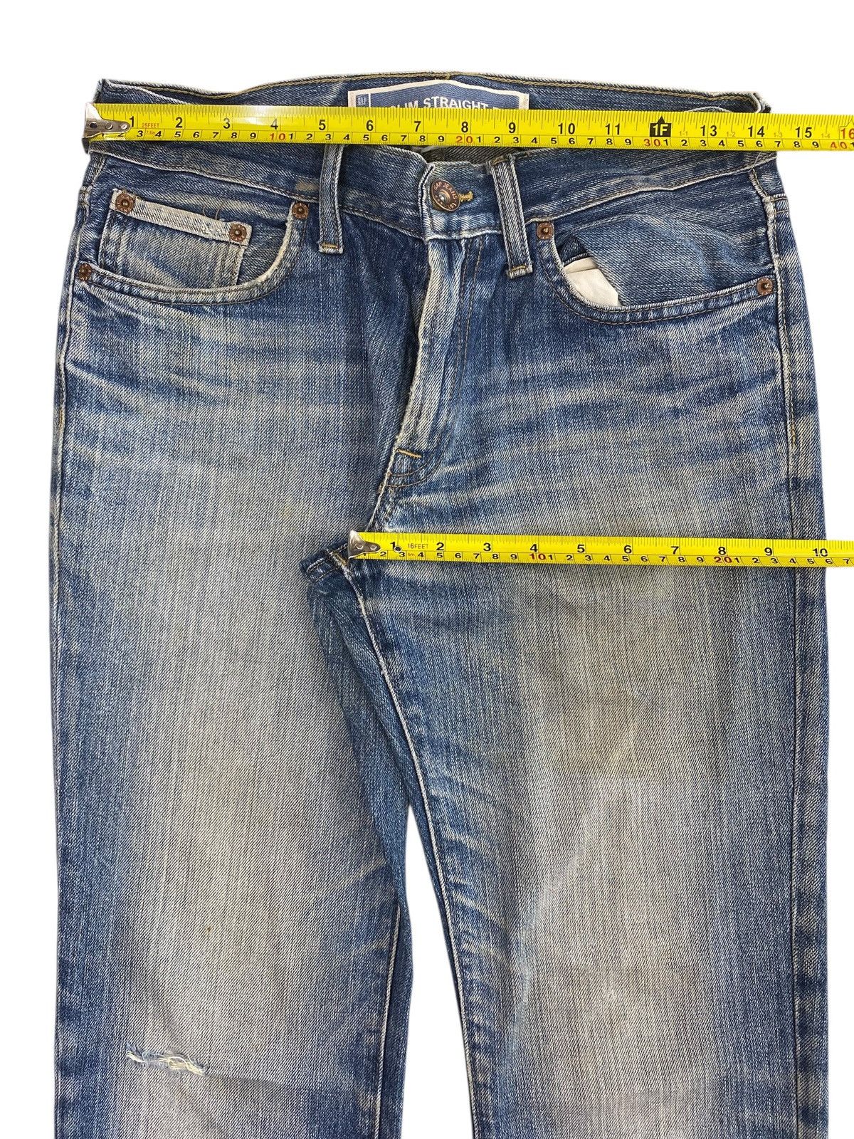 Gap Gap Whiskers Faded Wash Style Straight Cut Jeans Size US 29 - 5 Thumbnail