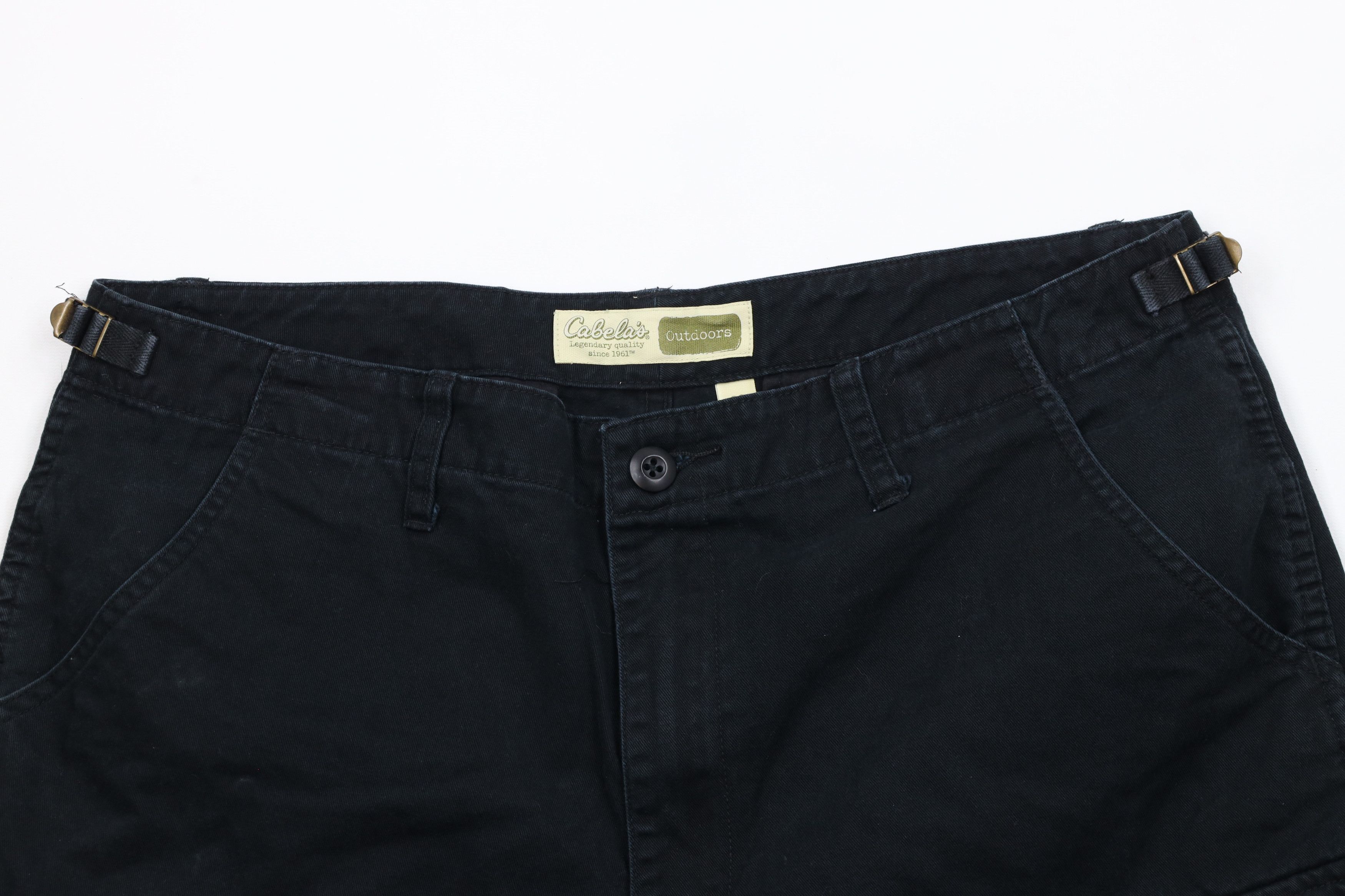 Cabelas × Vintage Vintage Cabelas Heavyweight Surplus Cargo Shorts Black Size US 38 / EU 54 - 2 Thumbnail