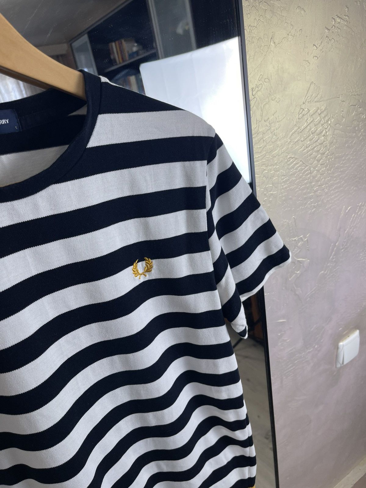 Fred Perry Fred Perry Navy Striped Piqué Tee | Iconic Mod Style Size US L / EU 52-54 / 3 - 3 Thumbnail