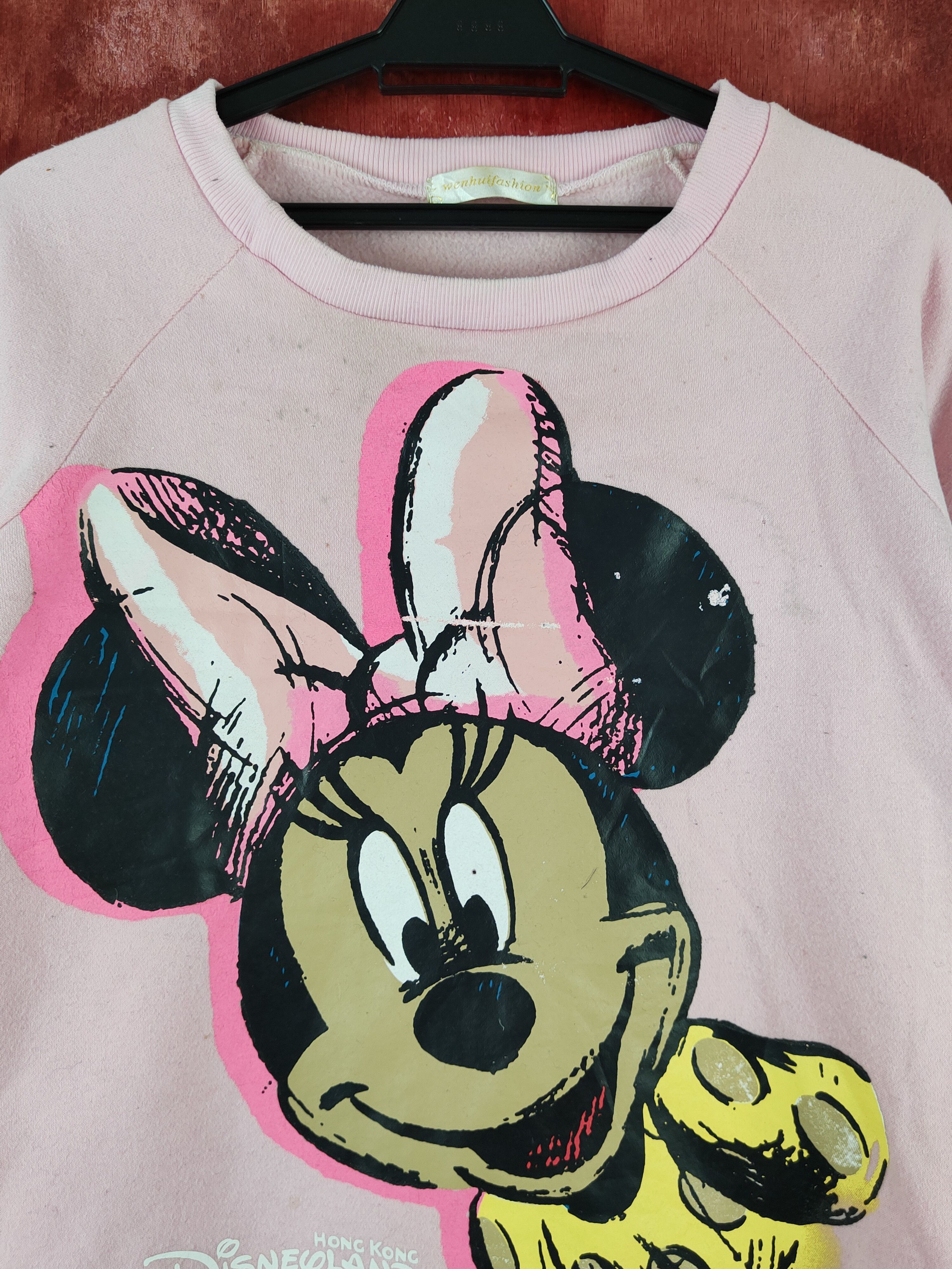 Japanese Brand × Vintage Wenhui Fashion Pink bootleg Minnie Mouse Sweatshirts #S2120 Size M / US 6-8 / IT 42-44 - 2 Thumbnail