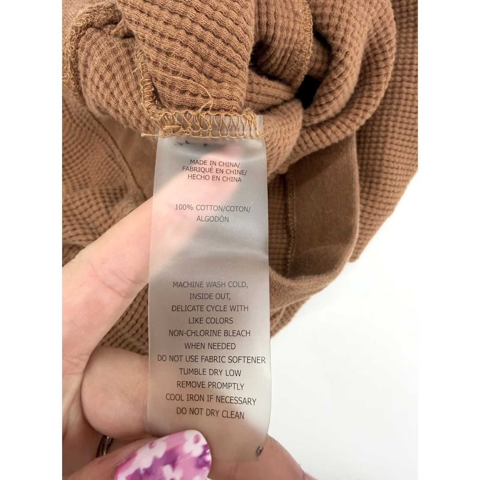 Vintage Sage Collective Womens Sweatpants Jogger Brown Waffle Knit Drawstring XL Front Pockets Casual Comfort Tapered Size 40" / US 18 - 6 Thumbnail
