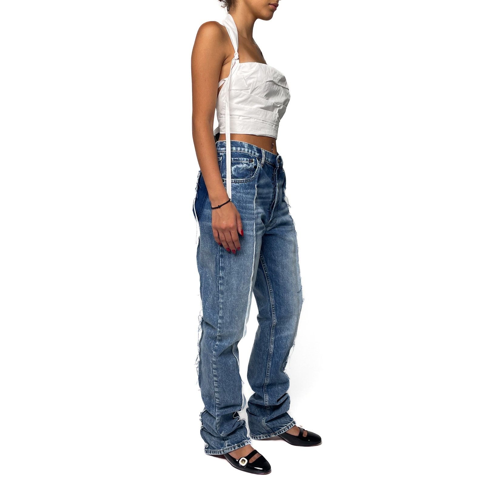 Jacquemus White Halter Neck Backless Cropped Top Size M / US 6-8 / IT 42-44 - 3 Thumbnail