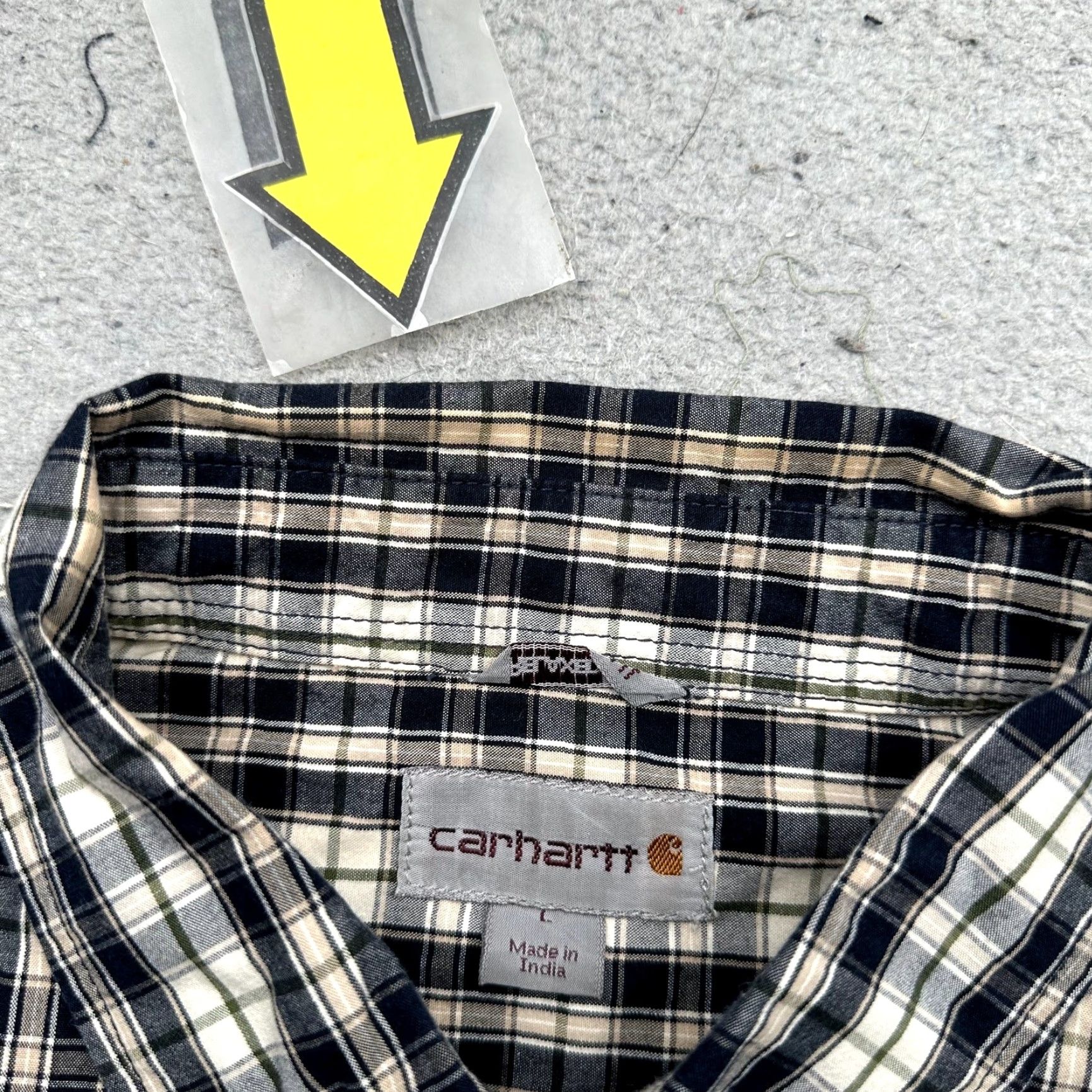 Carhartt VINTAGE Carhartt Essential Plaid Button-Down Short Sleeve Shirt Mens Large 101552 Green Pocket Size US L / EU 52-54 / 3 - 6 Thumbnail