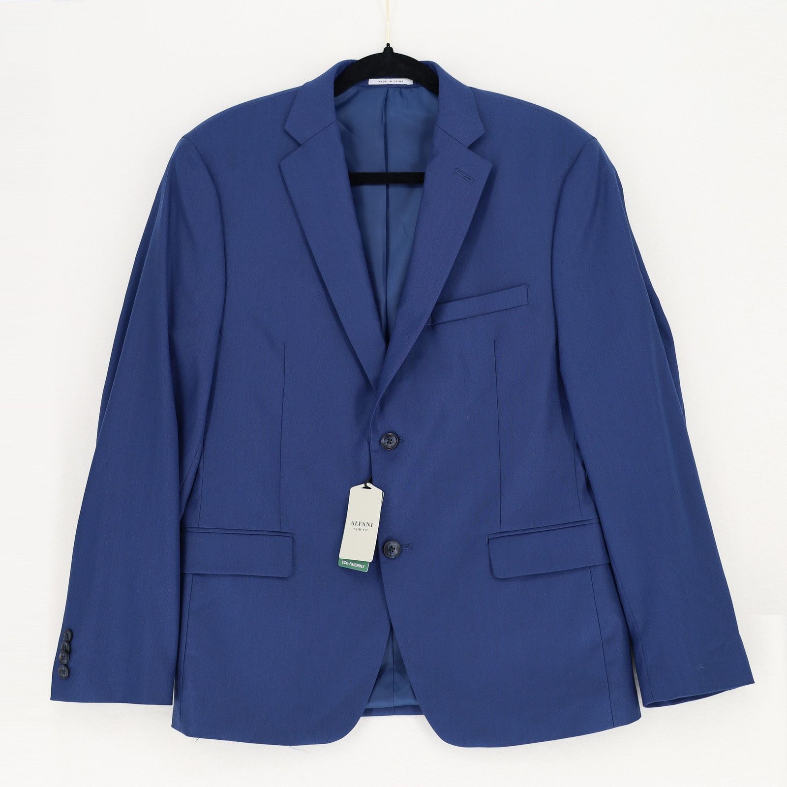 Alfani Alfani Men's Blue Classic Wrinkle Resistant Suit Jacket 40S Size 40S - 3 Thumbnail