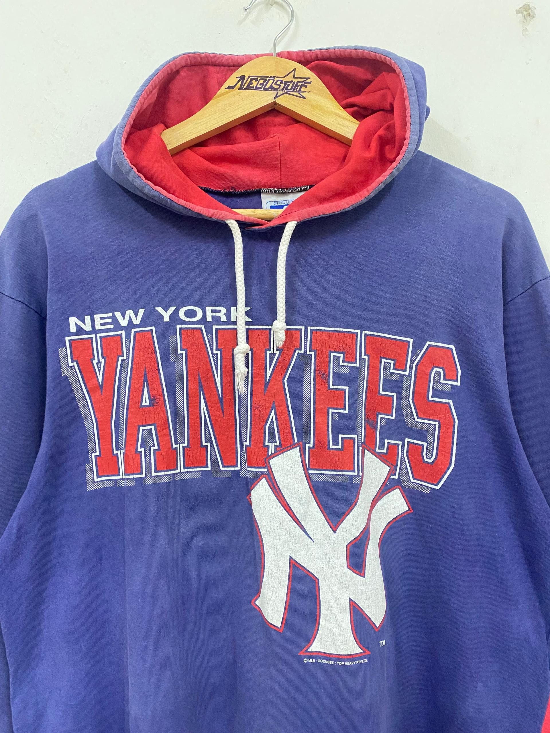 MLB Vintage 90s MLB New York Yankees sweatshirt hoodie Size US L / EU 52-54 / 3 - 2 Thumbnail