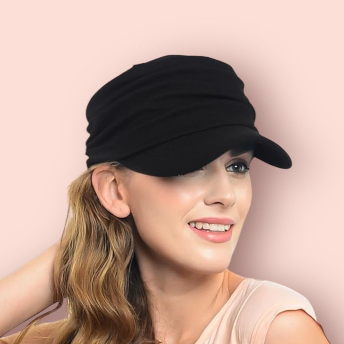 Japanese Brand WEGO JAPAN PLEATED WOMEN CABBIE NEWSBOY HAT Size ONE SIZE - 16 Thumbnail