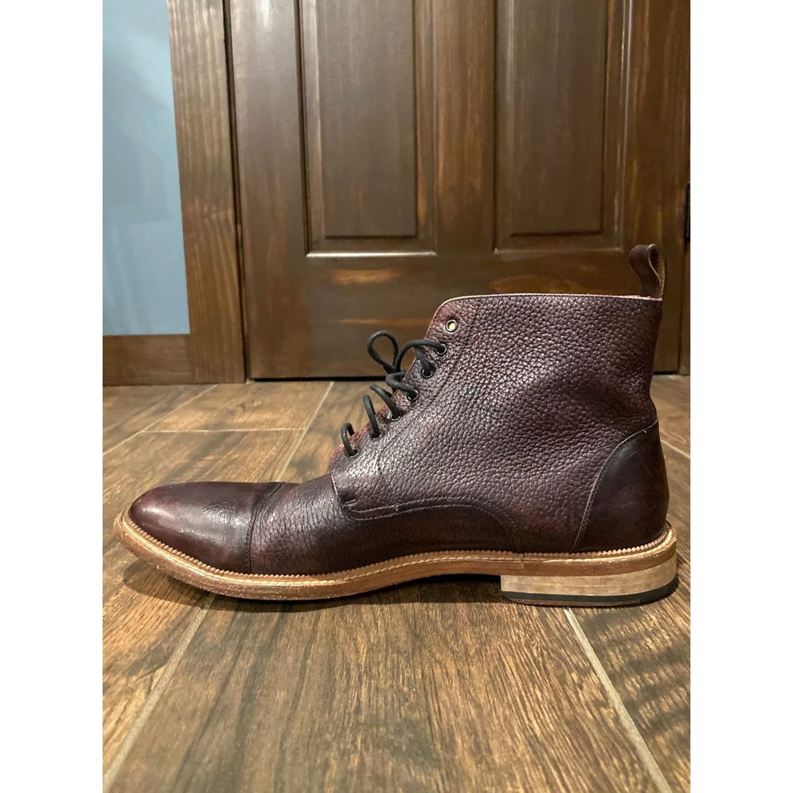 Drome TAFT Rome Boot Sz 46 Brown Pebbled Leather Made In Spain Size US 13 / EU 46 - 6 Thumbnail