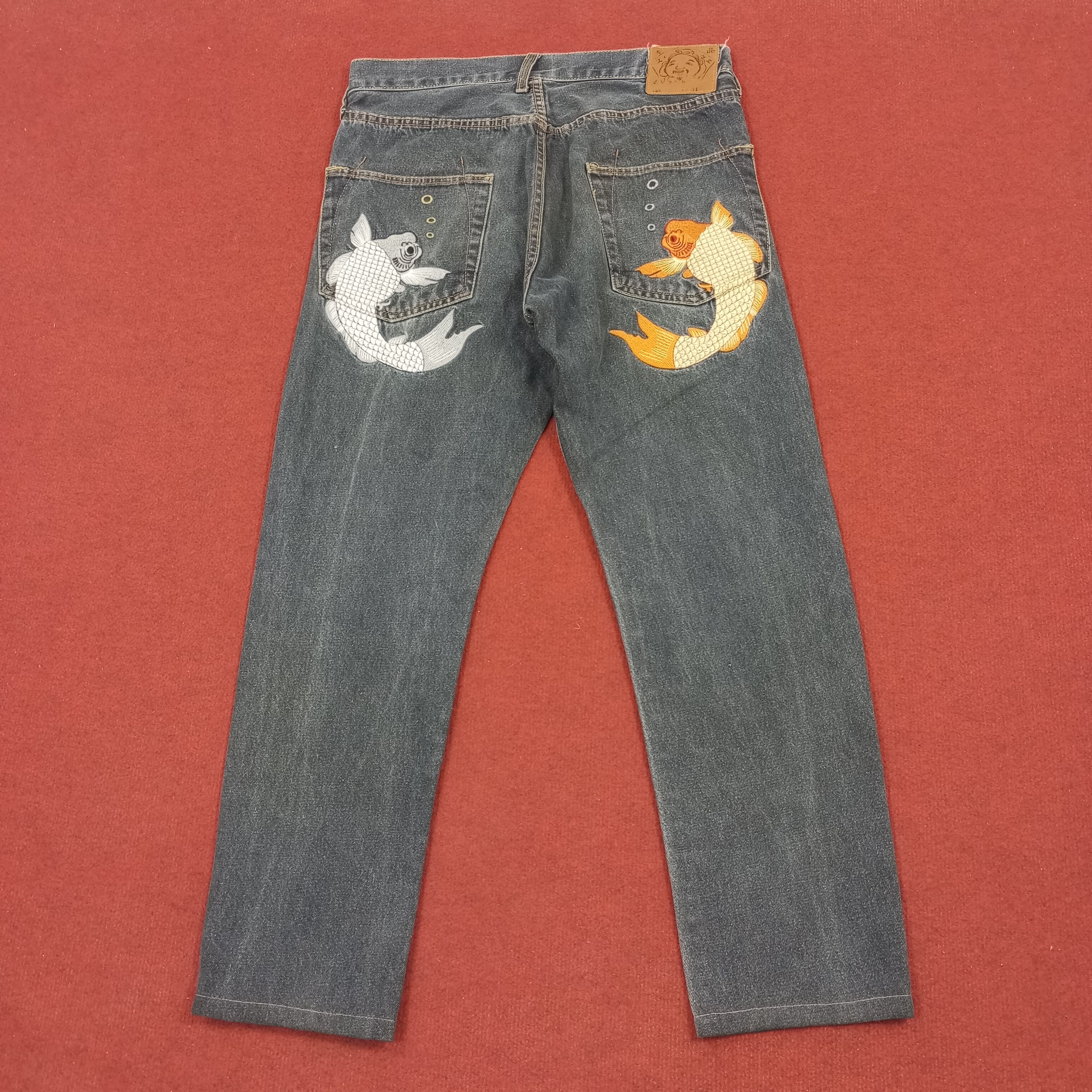 Japanese Brand Evisu Japanese Brand Fashion Style Custom Daicock jeans Size US 33 - 4 Thumbnail