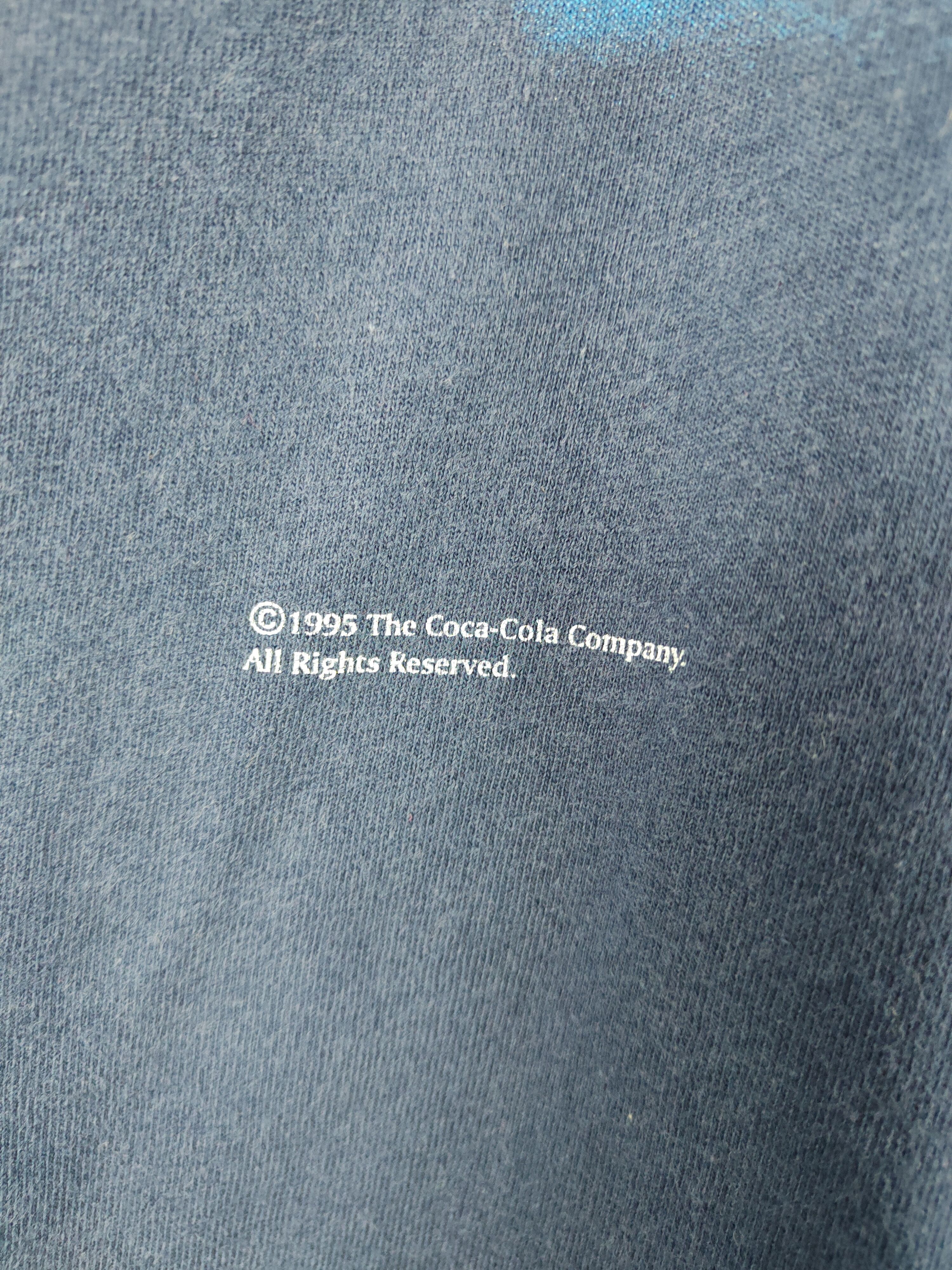 Coca Cola 1995 Coco Cola Dark Blue Short Sleeve T-shirts #S2307 Size US L / EU 52-54 / 3 - 3 Thumbnail