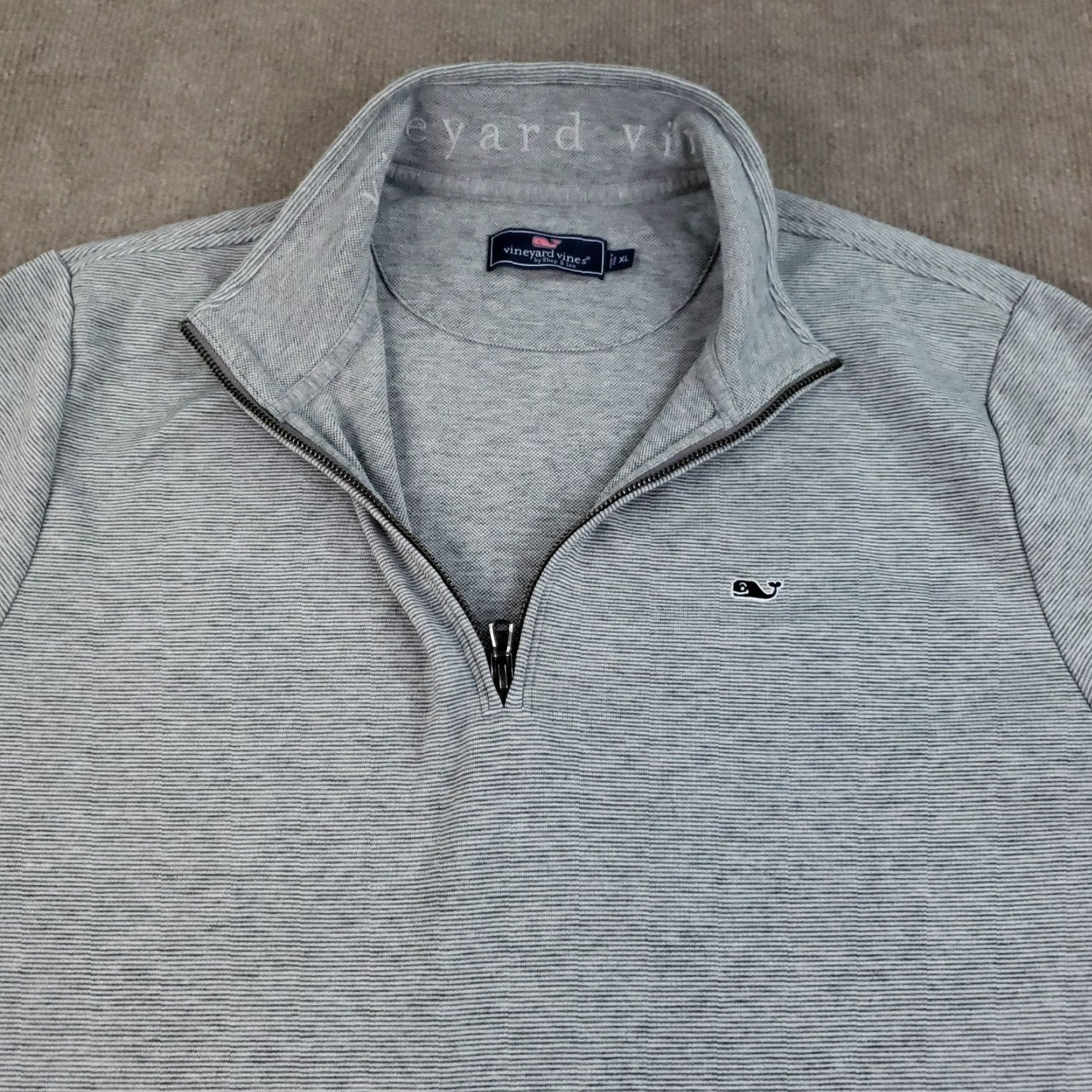 Vineyard Vines Vineyard Vines Sweatshirt Mens XL Gray Mock Neck 1/4 Zip Pullover Casual Sweater Size US XL / EU 56 / 4 - 7 Thumbnail