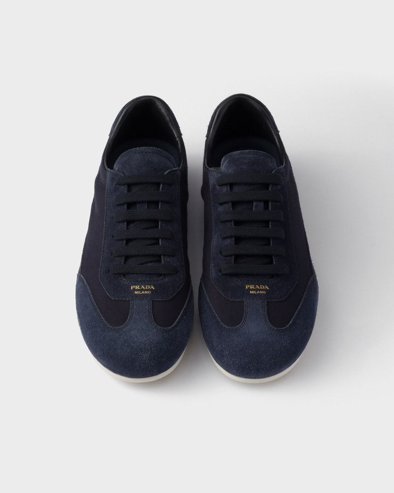 Prada o1mt1gz0226 Drill Suede Panel Sneakers in Blue Size US 9 / EU 42 - 3 Thumbnail