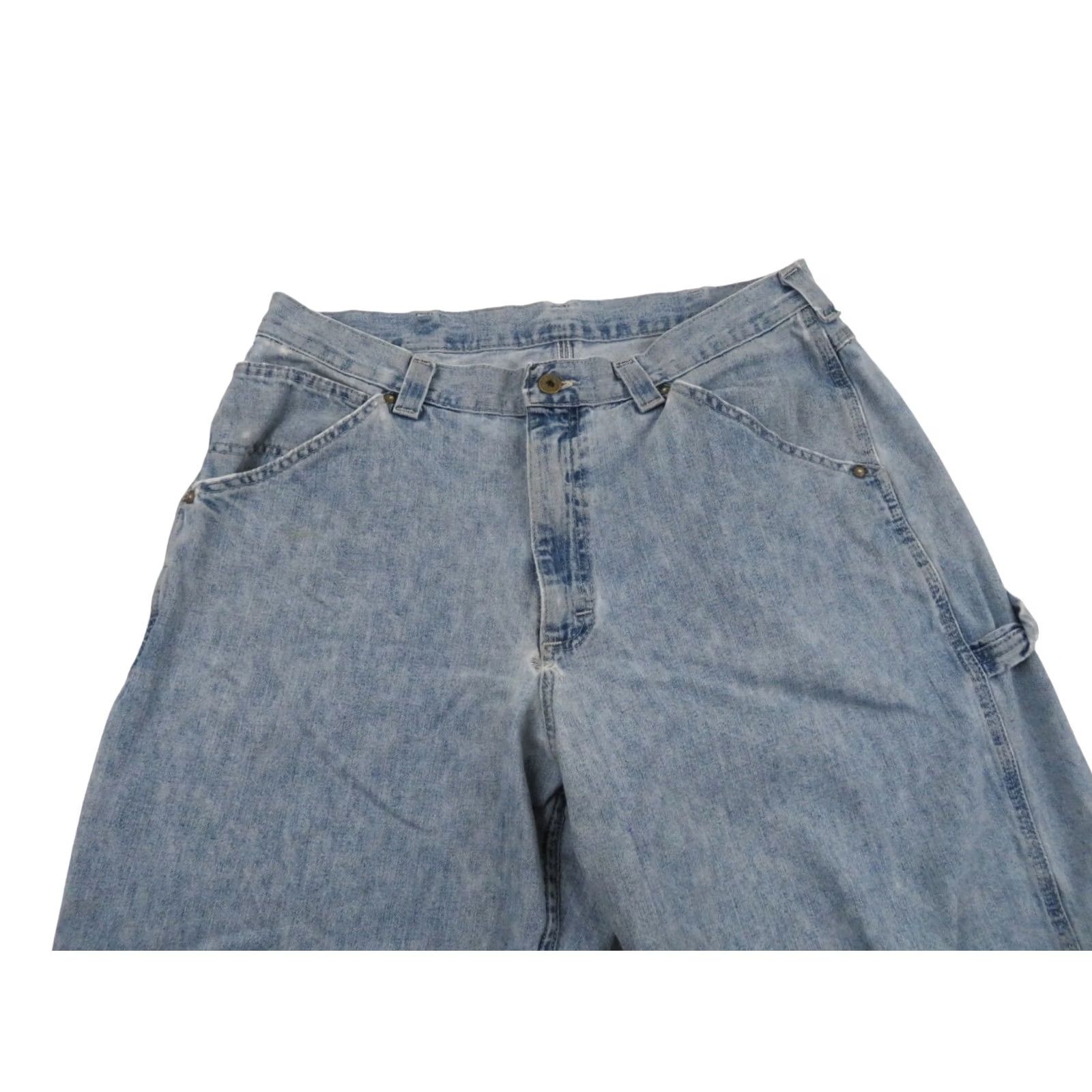 Lee VINTAGE Lee carpenter jeans 35x33 blue light wash 5-pocket denim workwear jeans Mens 70s 80s 90s Y2K baggy distressed wear-tested ready to wear Size US 35 - 5 Thumbnail
