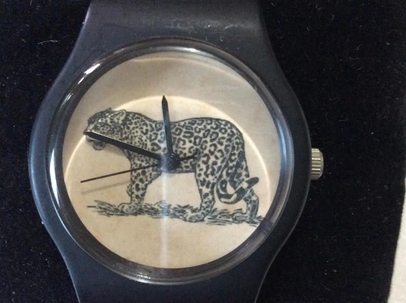 Designer May 28th tiger dial black plastic watch Size ONE SIZE - 1 Thumbnail
