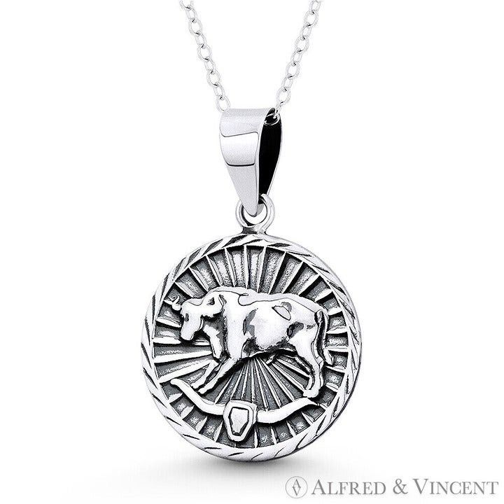 Other Taurus Zodiac Sign Circle Astrology Charm Pendant Size ONE SIZE - 1 Preview
