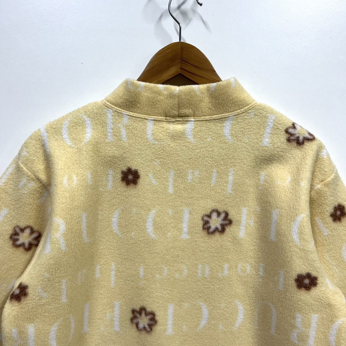 Fiorucci × Vintage Vintage 90s Fiorucci Fleece Sweater Mockneck Size L / US 10 / IT 46 - 8 Thumbnail