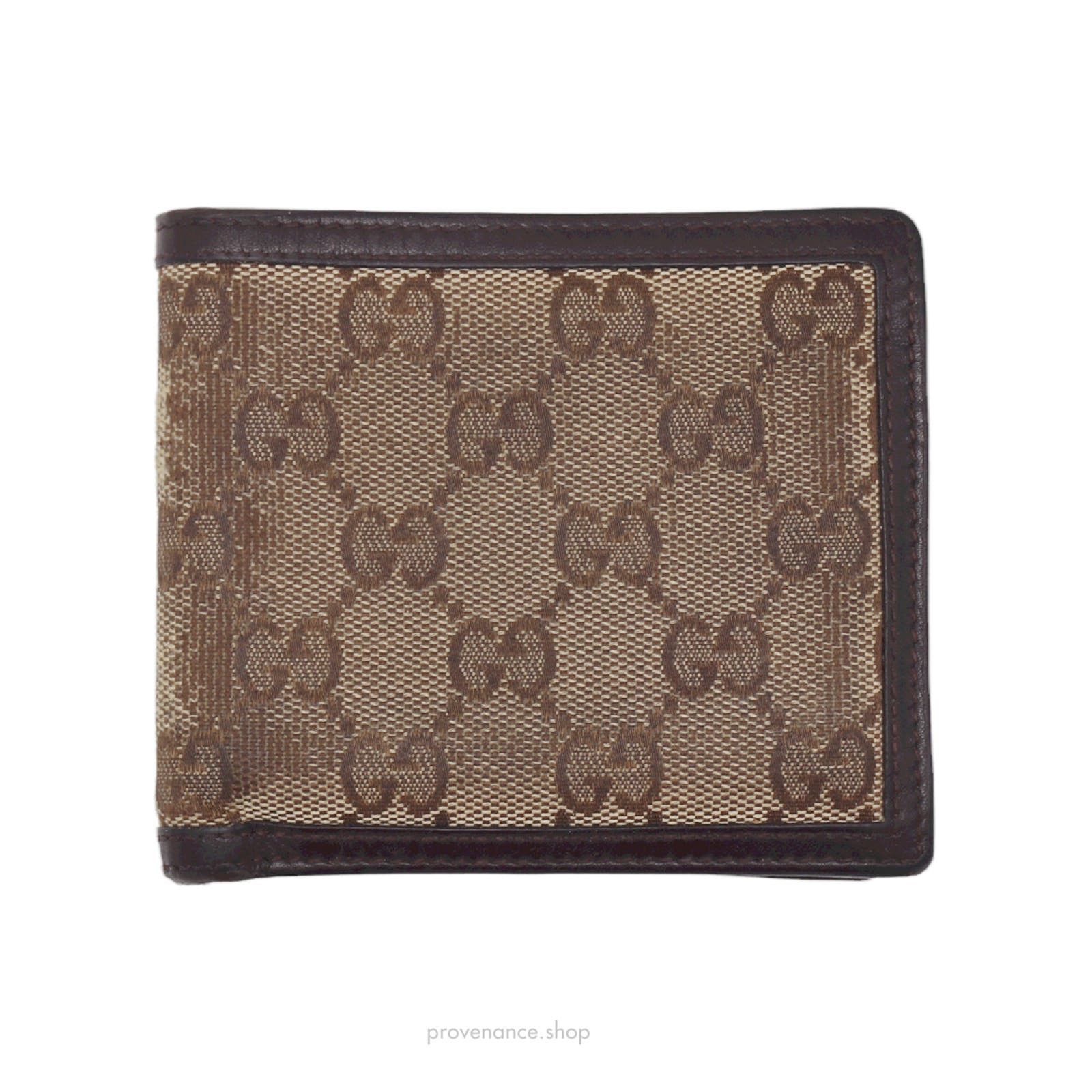 image of Gucci GG Canvas Bifold Wallet - Brown, Men's