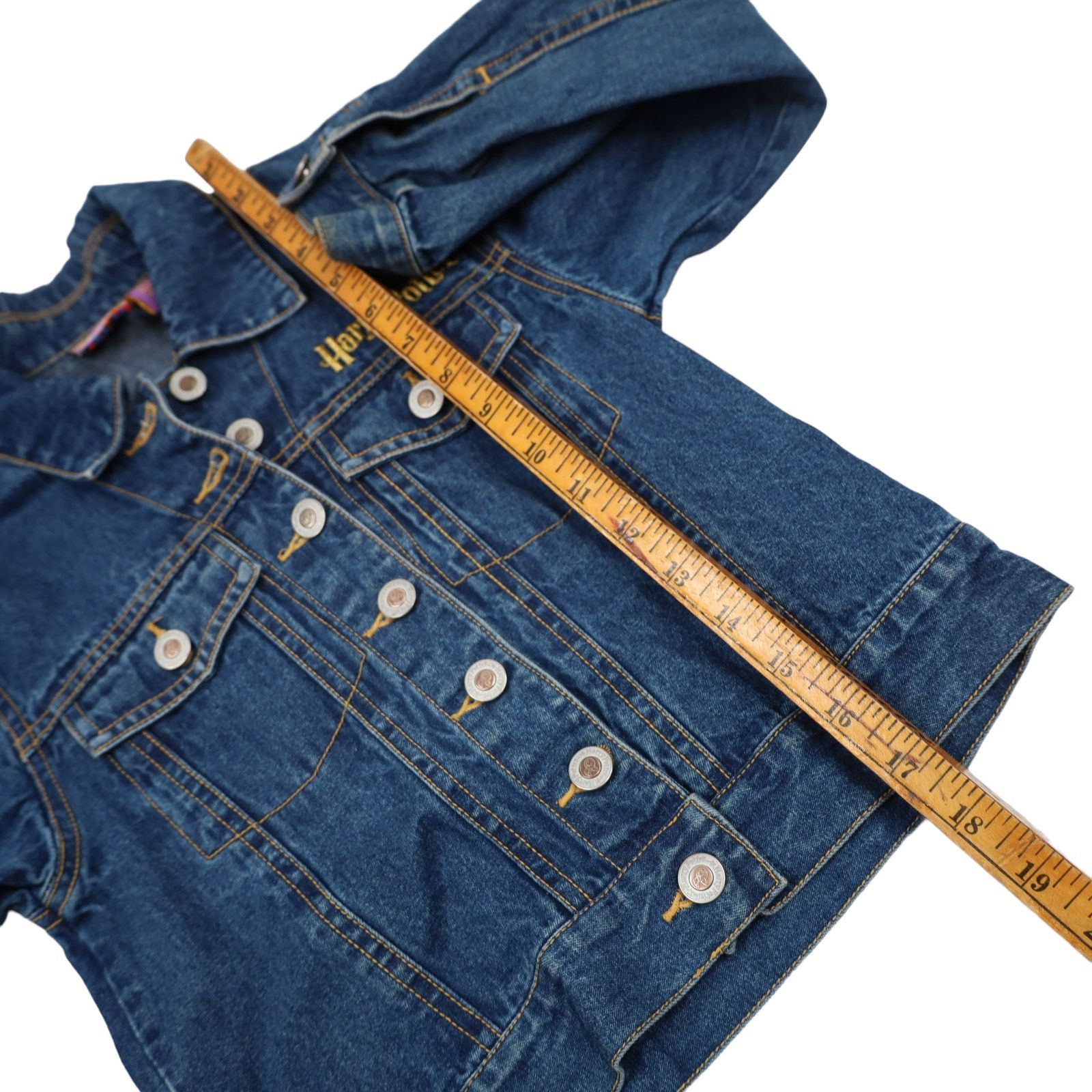 Vintage Vintage Y2k Harry Potter Hedwing Denim Jacket Size XXS / US 00 / IT 34 - 6 Thumbnail