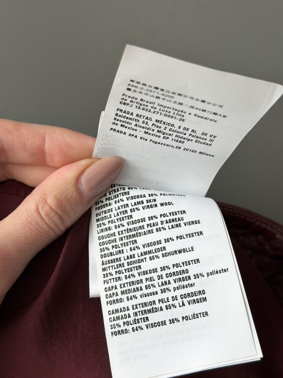 Miu Miu Miu Miu Logo Patch Burgundy Lamb Skin Mini Skirt Size 27" / US 4 / IT 40 - 7 Thumbnail