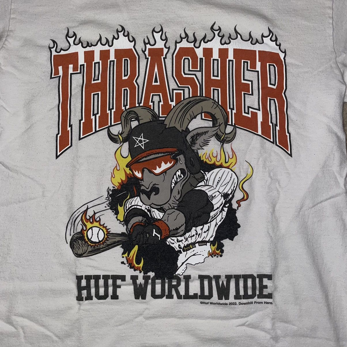 Huf × Thrasher Huf x Thrasher Magazine Baseball t shirt Size US S / EU 44-46 / 1 - 2 Thumbnail