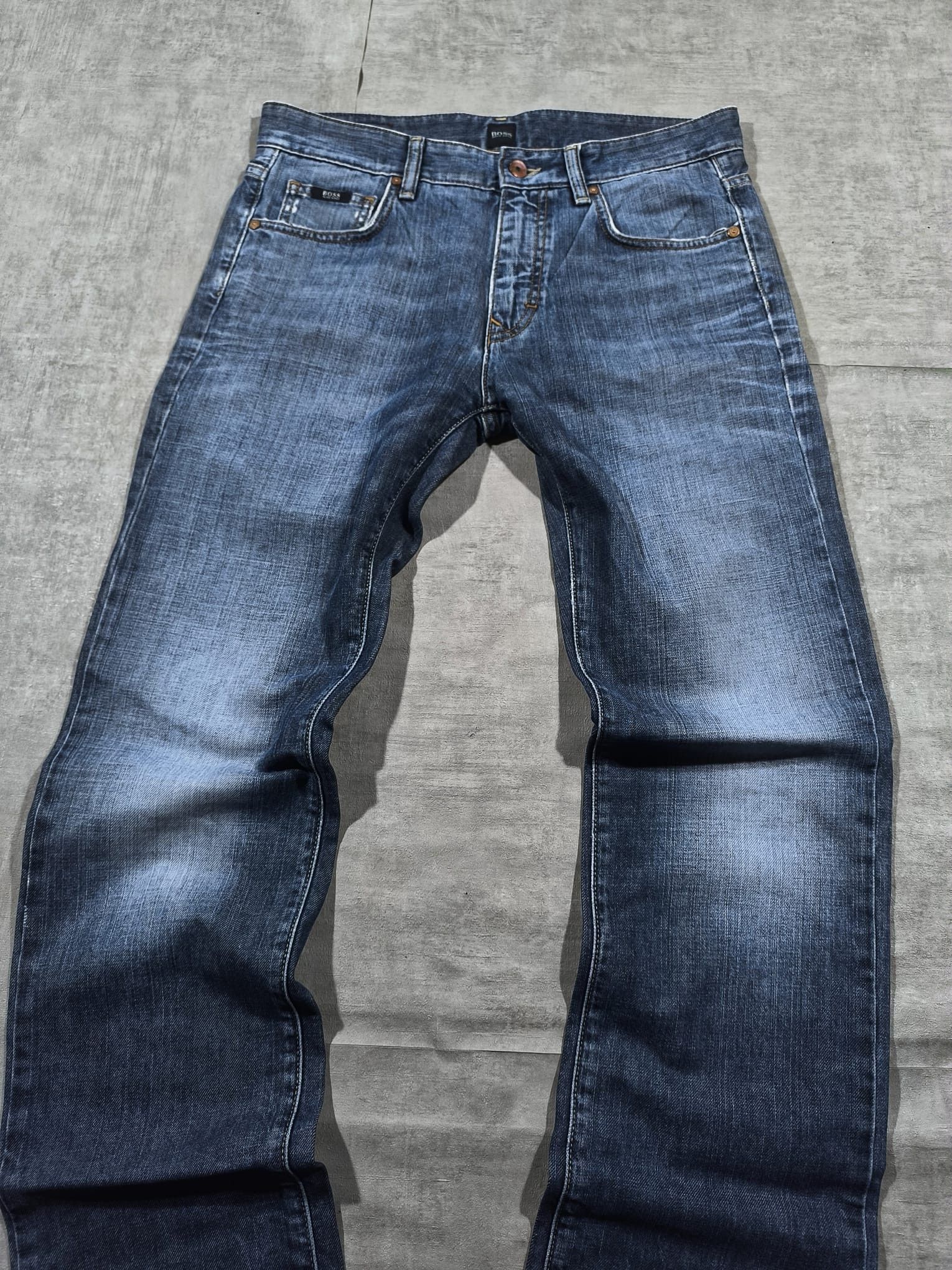 Hugo Boss boss faded distressed jeans rick owens balenciaga Size US 33 - 2 Thumbnail