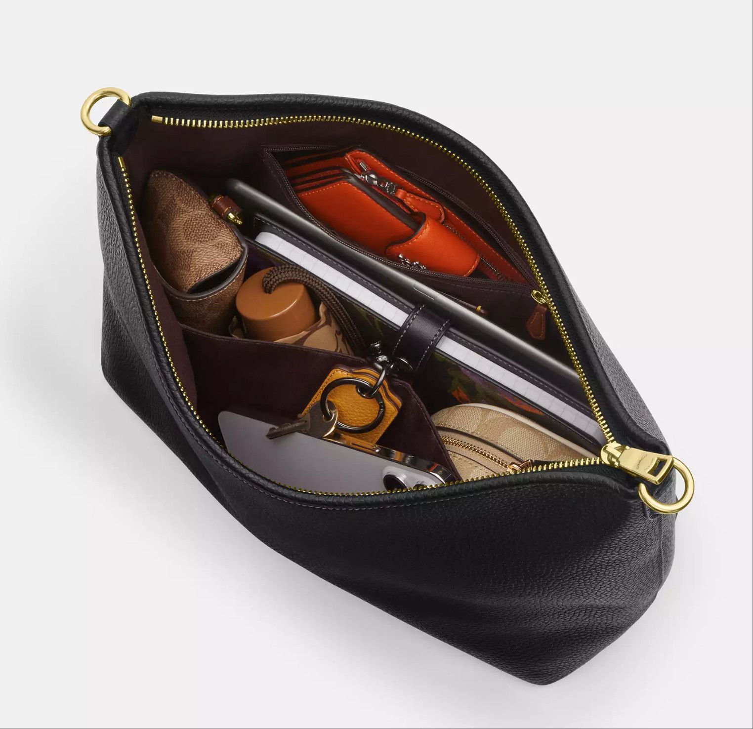 Coach Laurel Large Shoulder Bag With Mirror Charm And Pouch CBI93 Size ONE SIZE - 6 Thumbnail