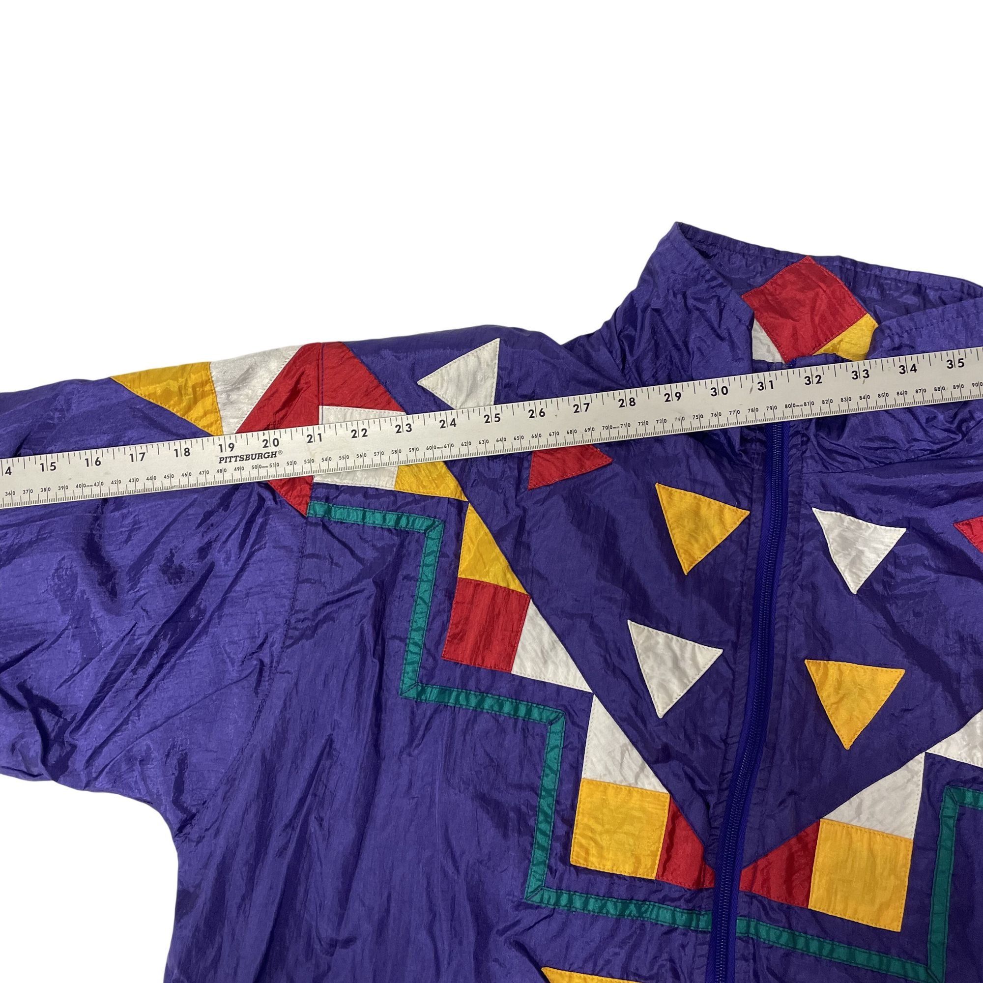 Other Vtg VIOLET GEOMETRIC Windbreaker Ski STREETWEAR Jacket Size XL / US 12-14 / IT 48-50 - 10 Thumbnail