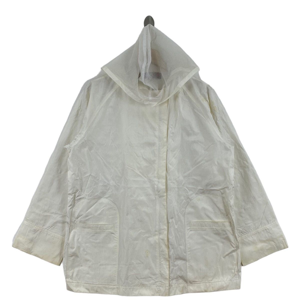 LAPINE SPORTS Multi Pockets Hooded Raincoats White Jacket