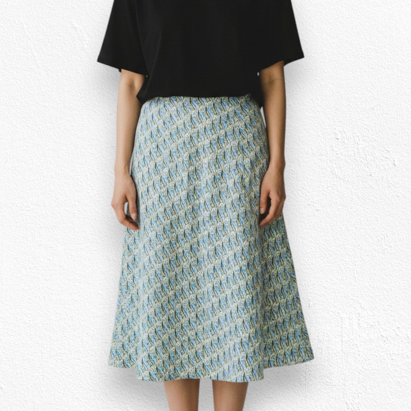 Other Talbots Y2K Silk Blend Retro Mod A-Line Midi Skirt Size 10 Size 32" / US 10 / IT 46 - 3 Thumbnail