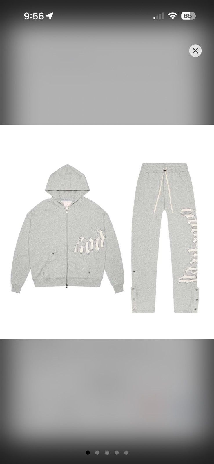 Godspeed Godspeed OG Grey Sweatsuit Hoodie & Sweatpants Set Size S / US 4 / IT 40 - 1 Thumbnail