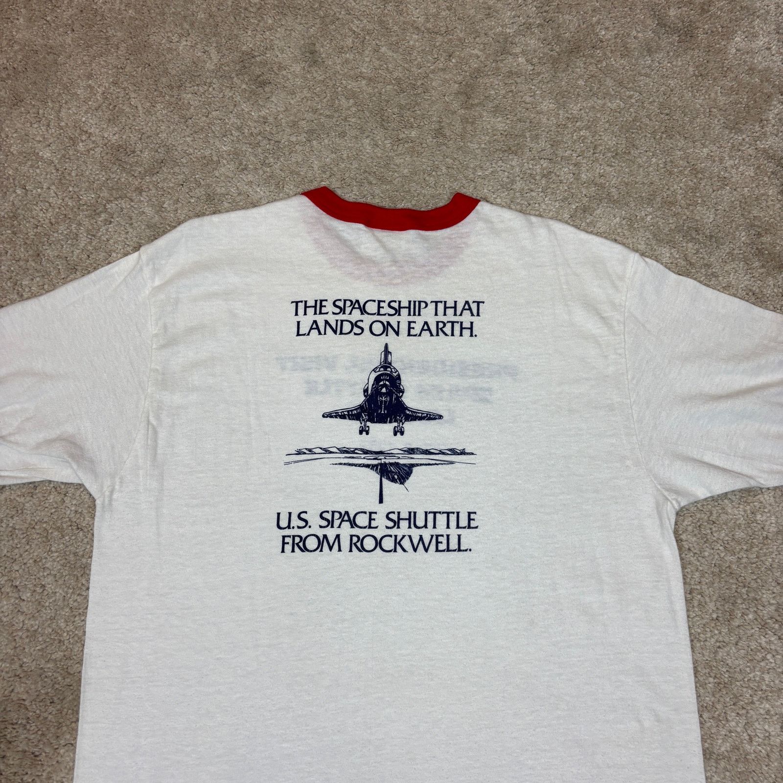 Hanes × Vintage Vintage 1982 Presidential Space Landing Ringer Shirt Large Size US L / EU 52-54 / 3 - 3 Thumbnail