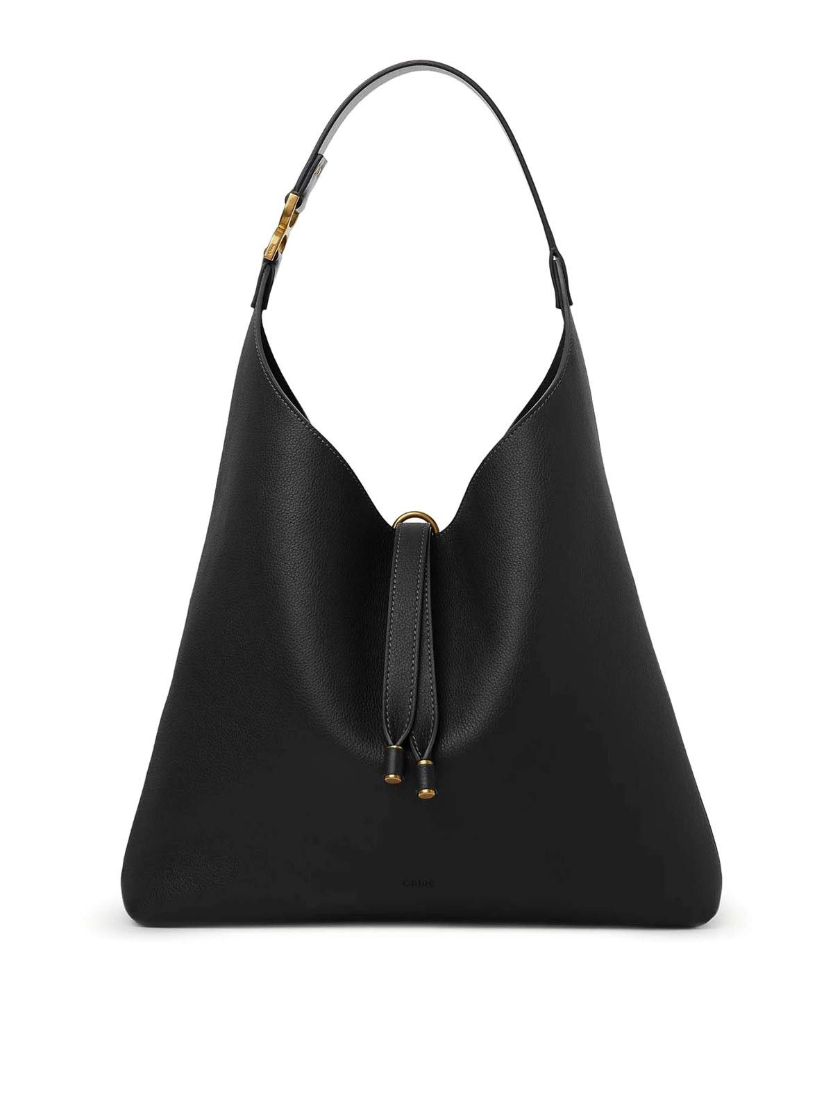 Chloe o1loc1c10226 Size: OS / Marcie Medium Hobo Bag in Black Size ONE SIZE - 1 Thumbnail