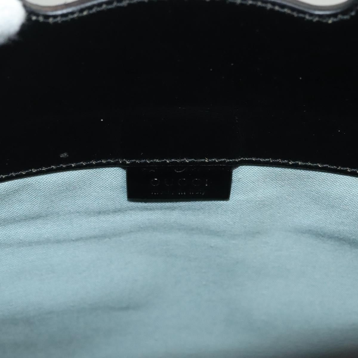 Gucci GUCCI Hand Bag Suede Light Blue Black 002 002 Size ONE SIZE - 16 Thumbnail